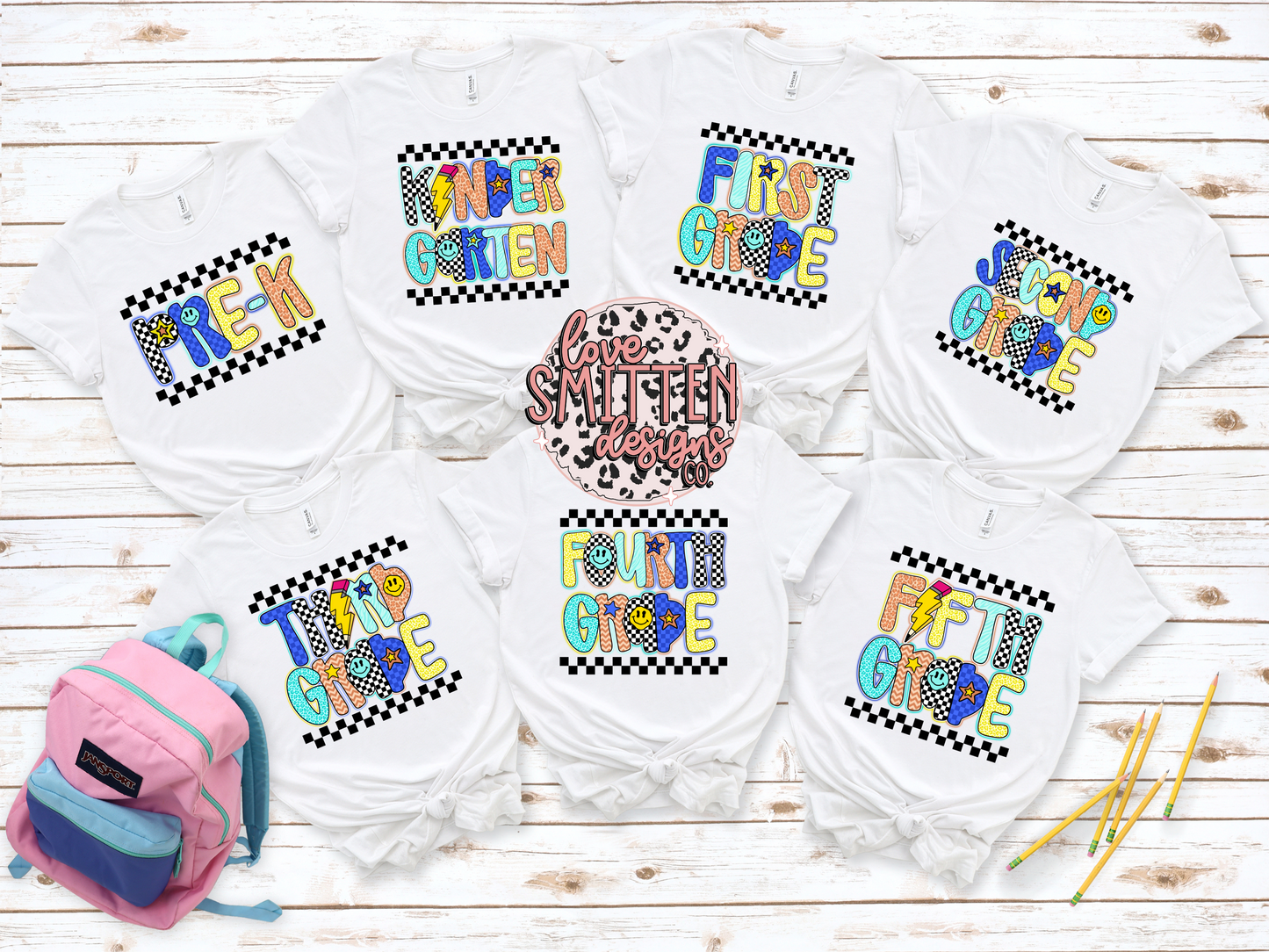 Boys Checker & Star Grade Tee