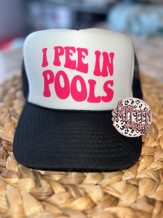 Pink - I Pee in Pools Hat