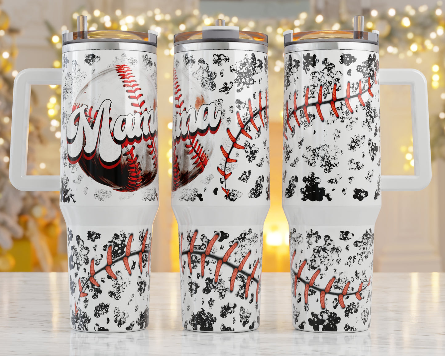 40oz Baseball Mama Tumbler