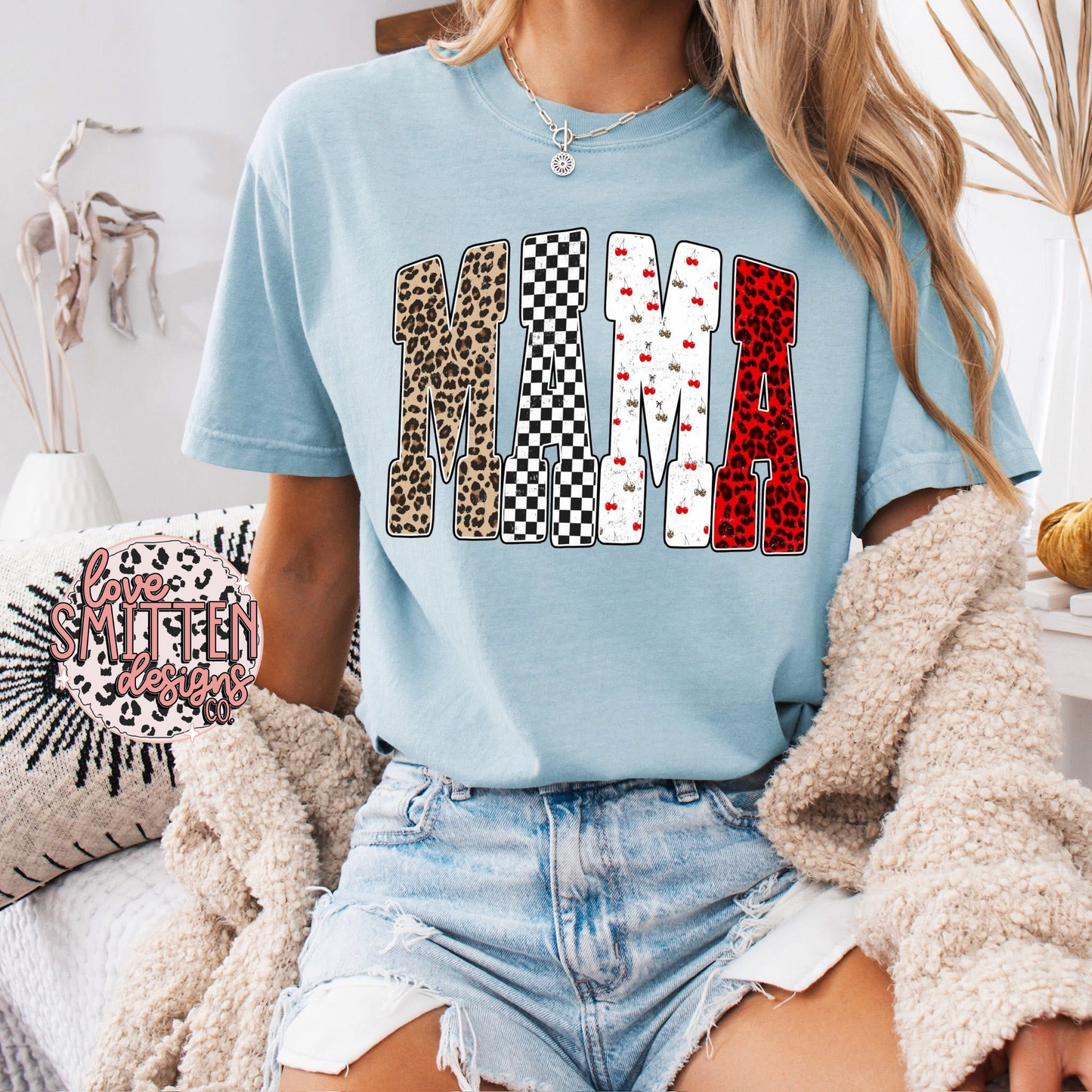 Mixed Pattern Retro Mama