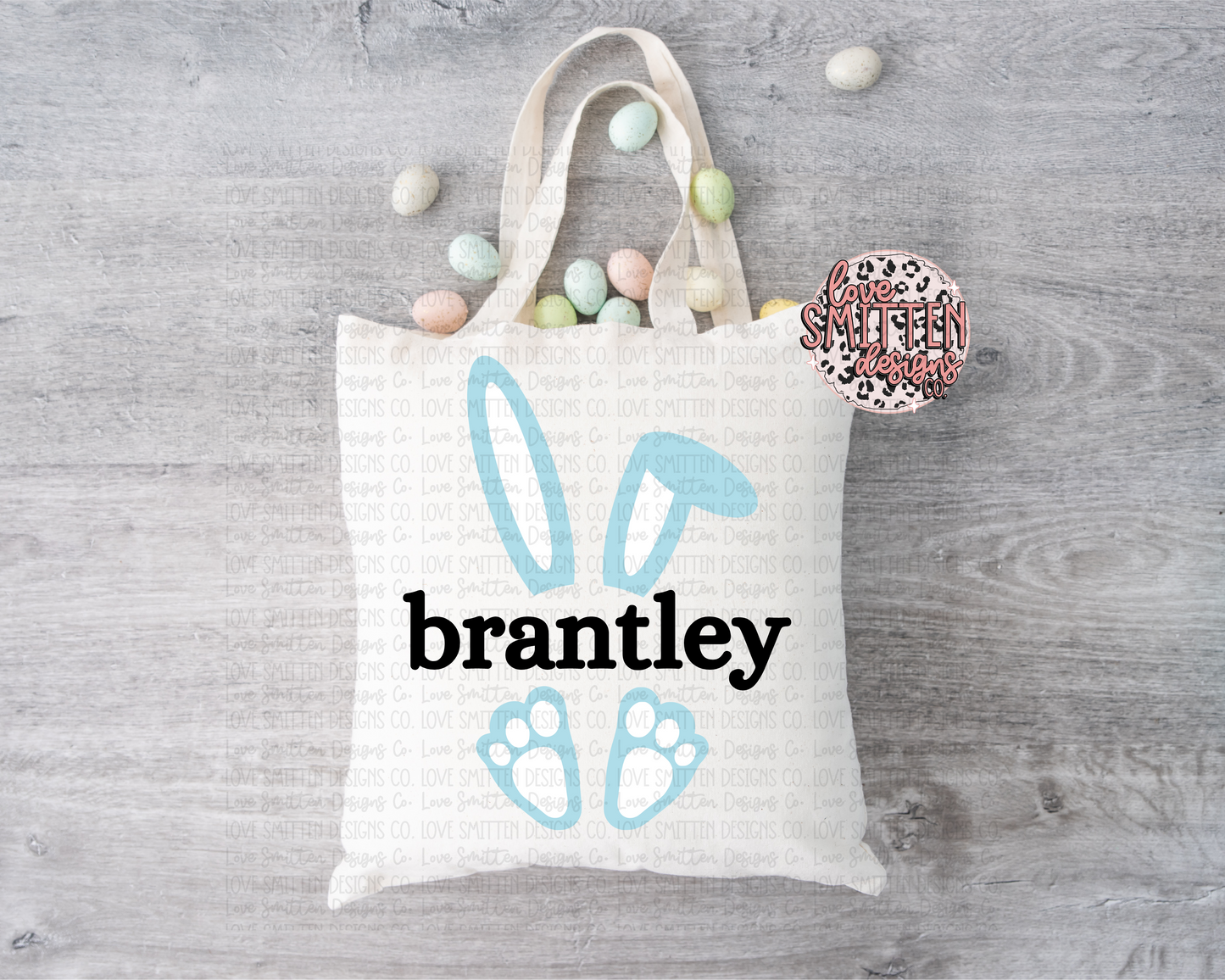 Boys Blue Bunny Tote Bag