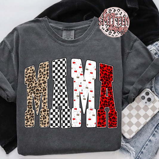 Mixed Pattern Retro Mama