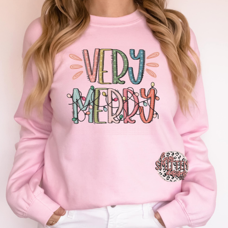 Very Merry Tee or Sweatshirt