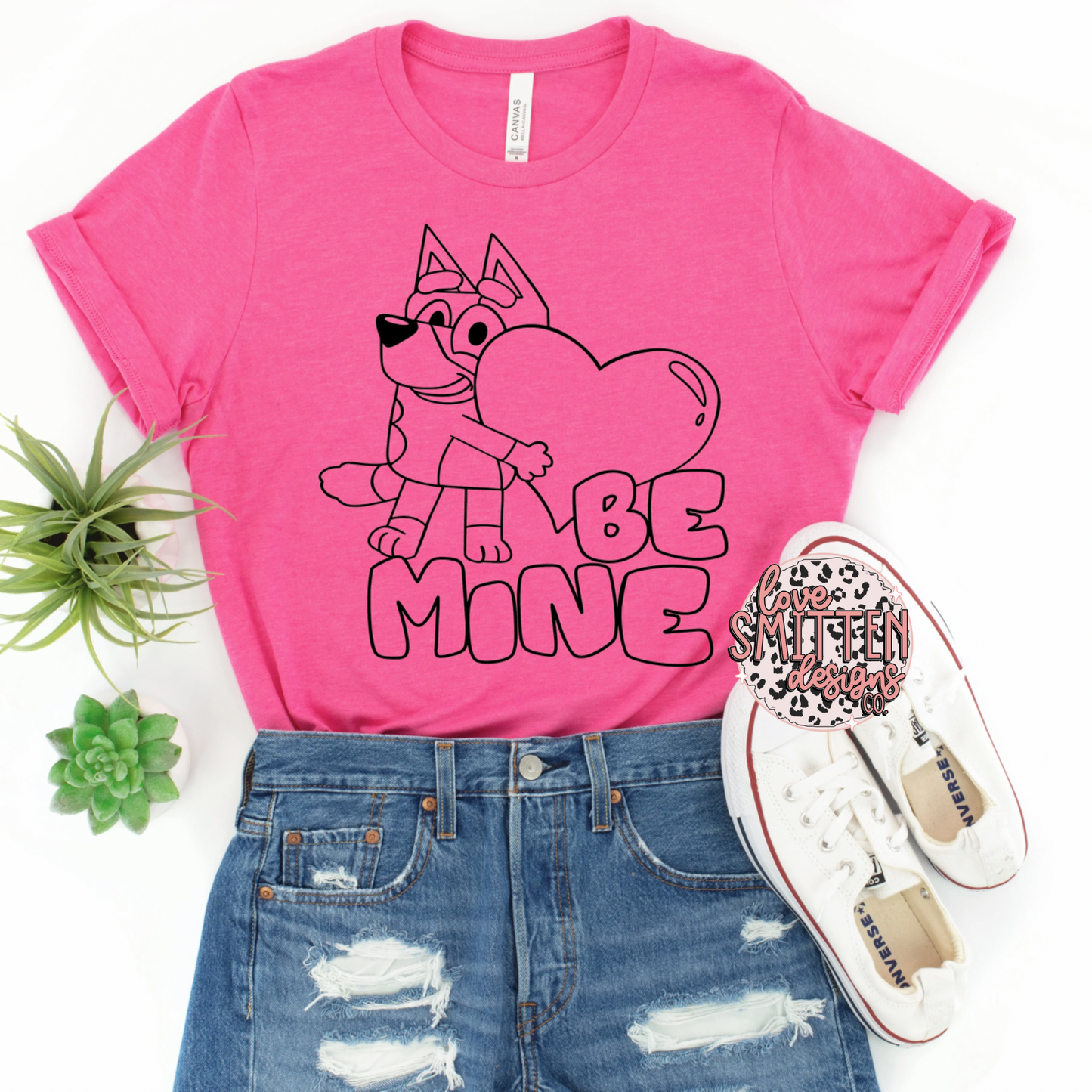 Be Mine Blue Dog Tee or Sweatshirt