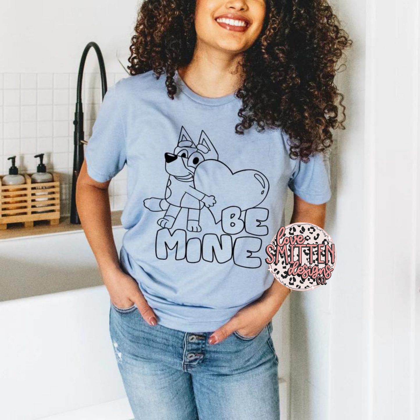 Be Mine Blue Dog Tee or Sweatshirt