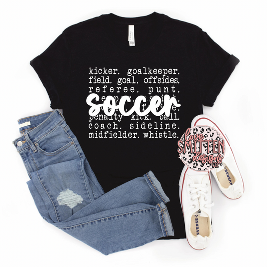 Soccer Words Tee or Sweatshirt