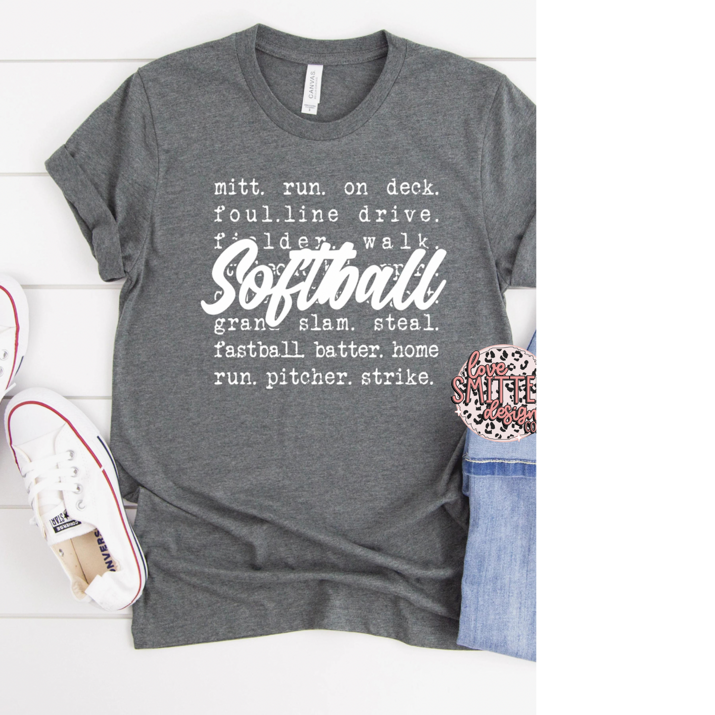 Softball Words Tee or Sweatshirt