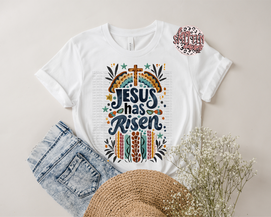 Jesus Has Risen Blue Tee