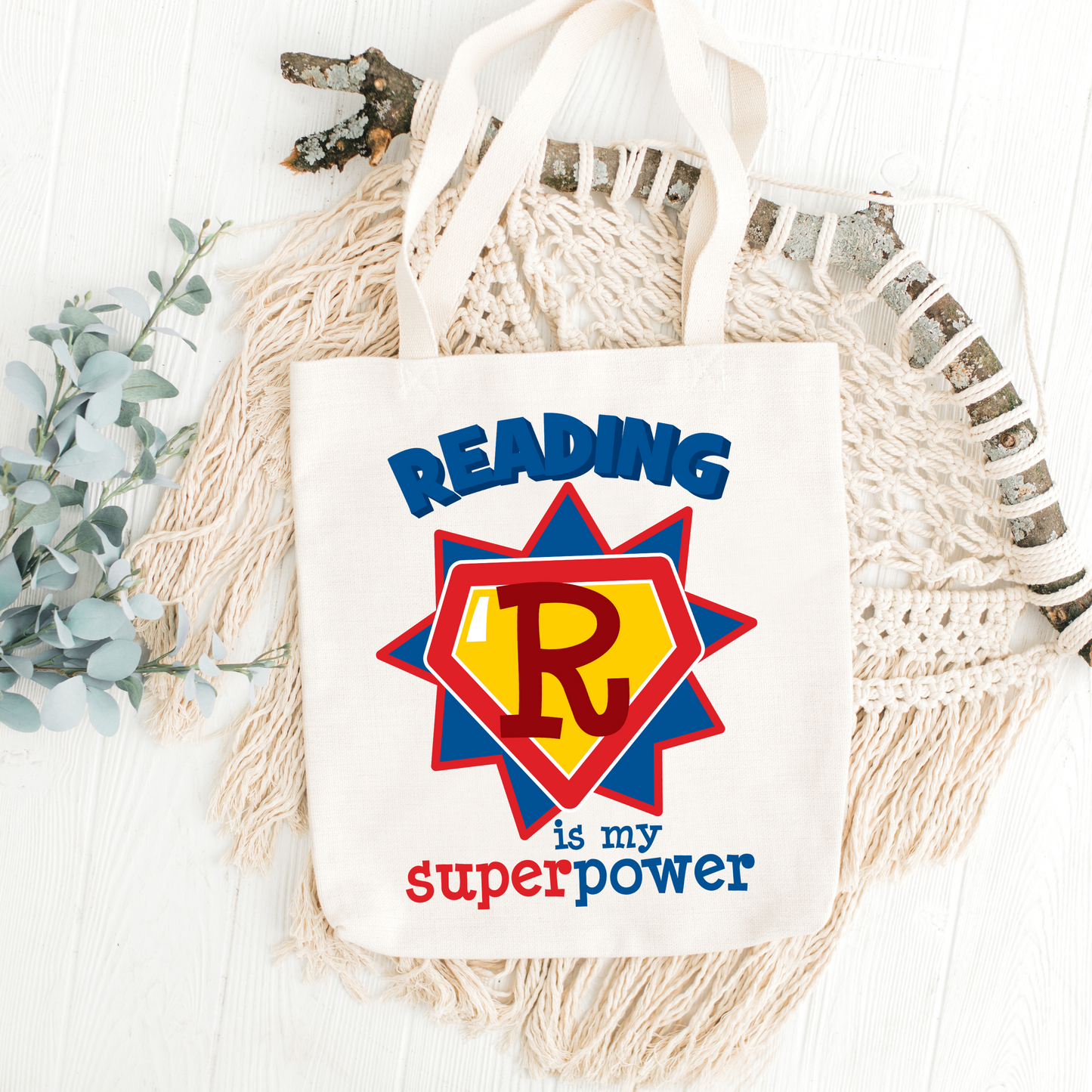 Reading is My Superpower Tote Bag