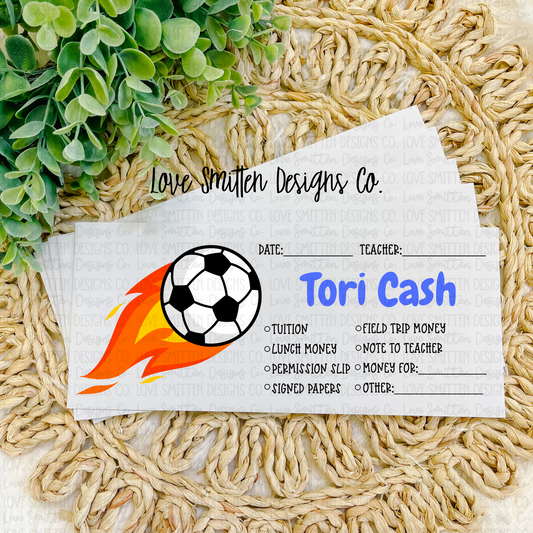 Soccer Personalized School Envelope
