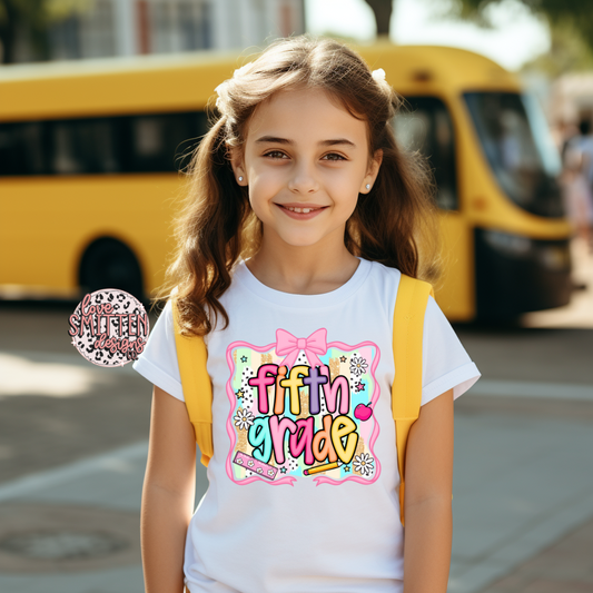 Girls Bow Grade Tee