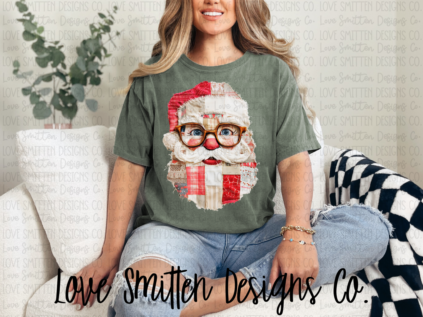 Patchwork Santa Tee