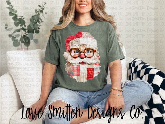 Patchwork Santa Tee