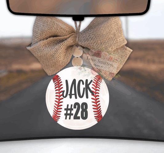 Baseball Car Charm