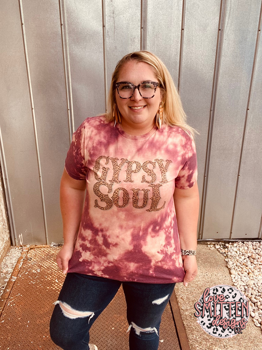 Gypsy Soul Bleached Tie Dye Tee