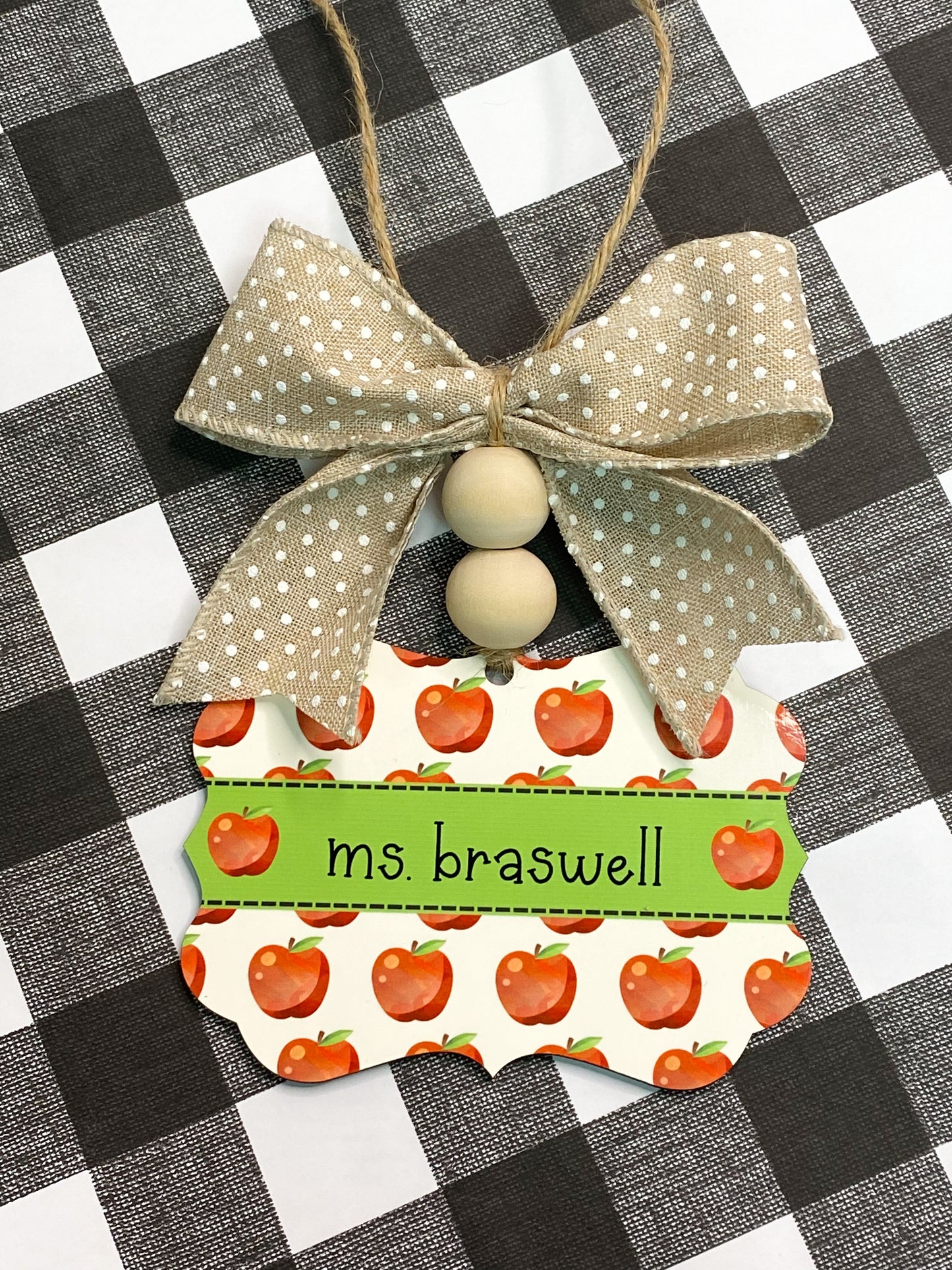 Teacher Apple Ornament