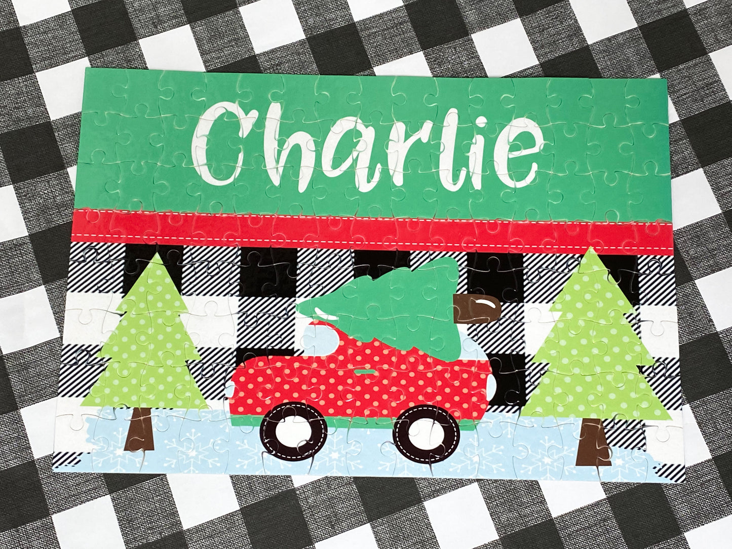 Personalized Truck Christmas Puzzle