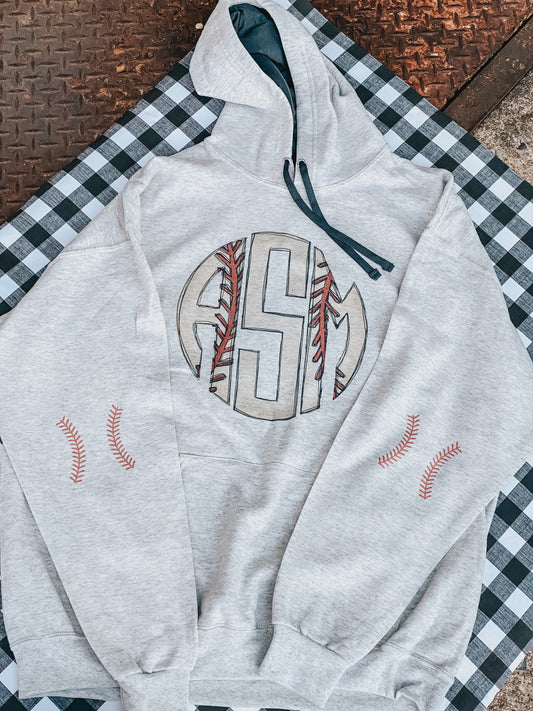 Monogram Baseball/Softball Hoodie