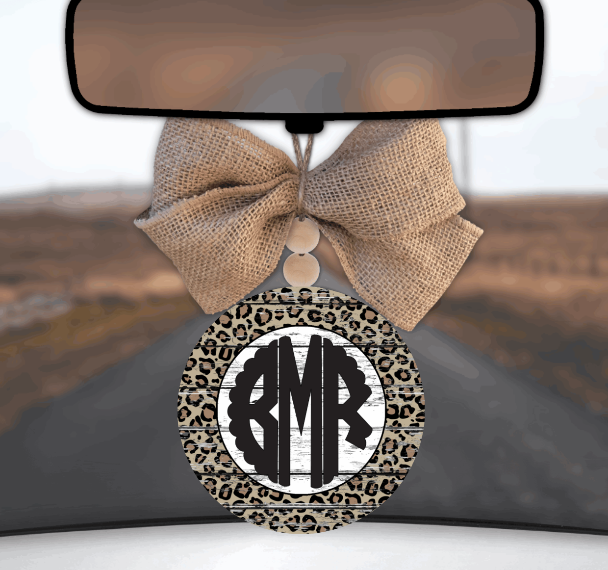 Leopard Circle Car Charm