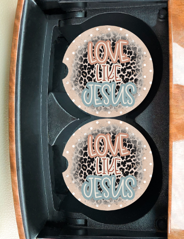 Love Like Jesus Car Coasters