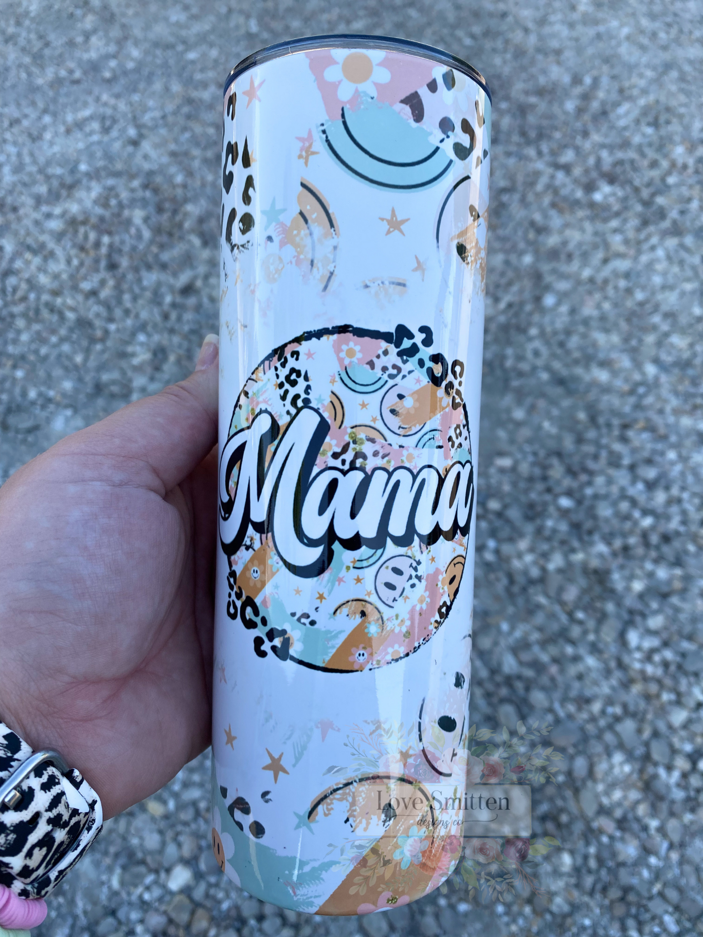 Mama Retro Leopard Tumbler