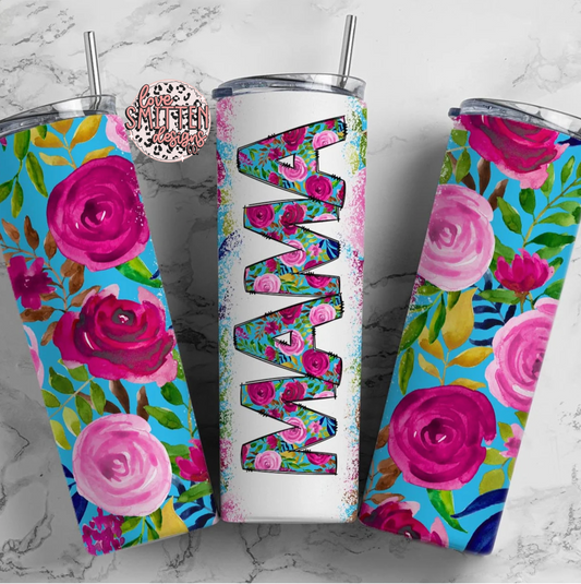 20oz Mama Floral Tumbler