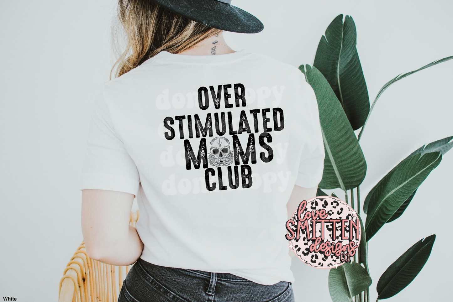 Overstimulated Moms Club Skull Tee