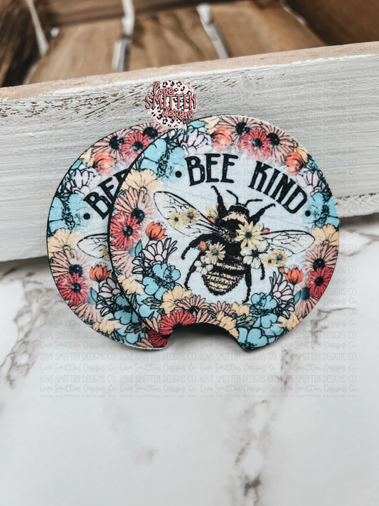 Bee Kind Car Coasters