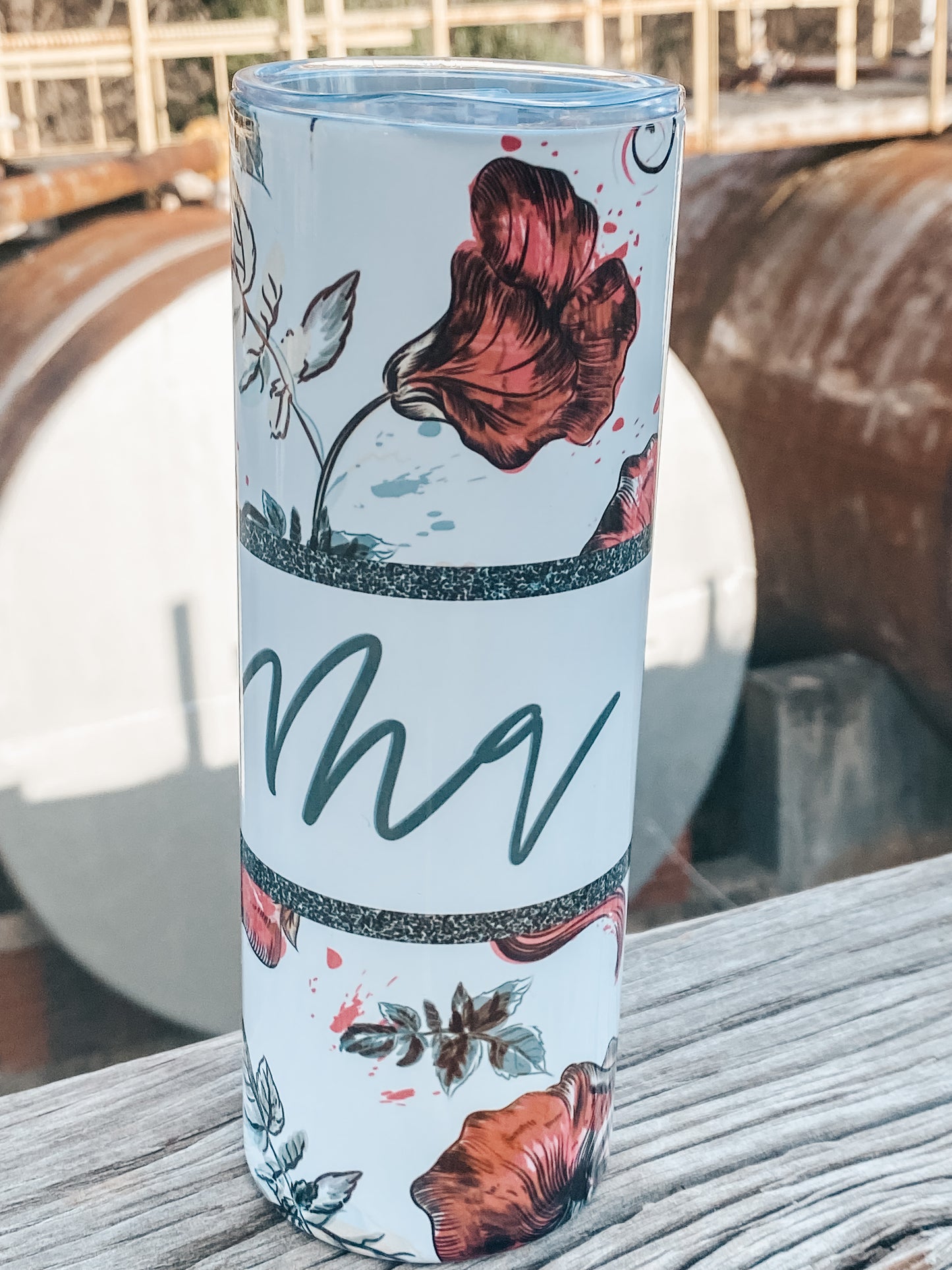 Mama Floral Print Tumbler