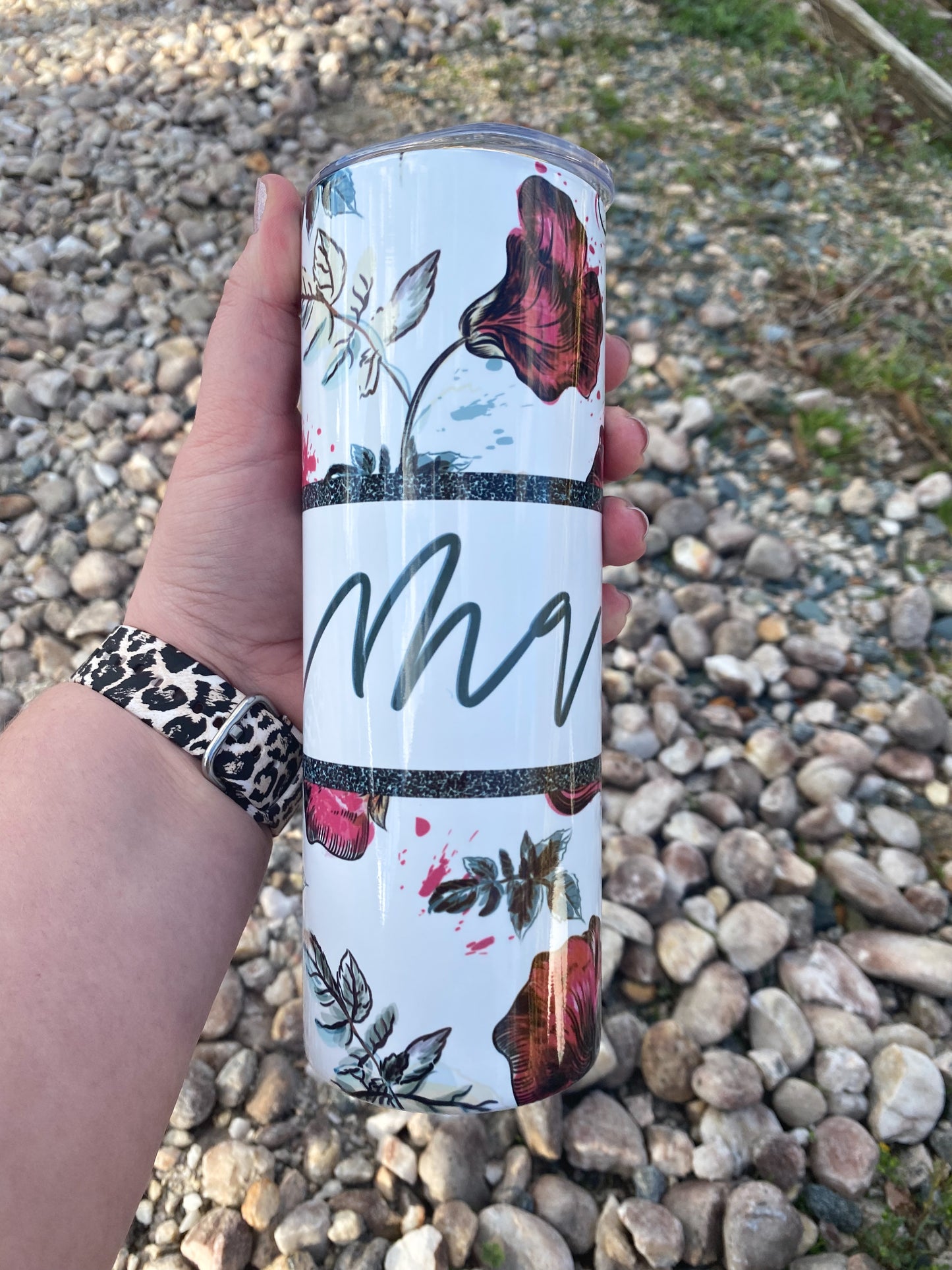 Mama Floral Print Tumbler