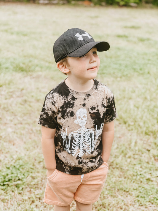 Kids Bleached Skellie Rock Shirt